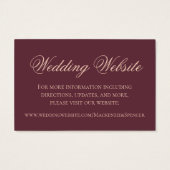 Art Deco Nouveau | Burgundy Blush Wedding Website (Rückseite)