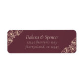 Art Deco Nouveau | Burgundy Rose Gold Address (Vorne)