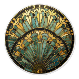 Art Deco Nouveau Elegante Rodelbahn mit Aussicht Keramikknauf