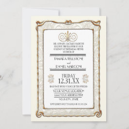 Art Deco Nouveau Gatsby Gold Probe Abendessen Einladung