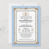 Art Deco Nouveau Gatsby Style Gold an Spitzen Look Einladung (Vorderseite)