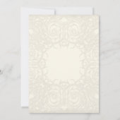 Art Deco Nouveau Gatsby Style Gold an Spitzen Look Einladung (Rückseite)