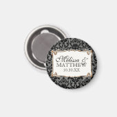 Art Deco Nouveau Gatsby Style Gold an Spitzen Look Magnet (Vorderseite/Rückseite)