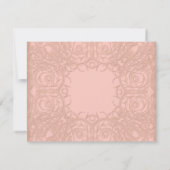 Art Deco Nouveau Gatsby Style Gold an Spitzen Look RSVP Karte (Rückseite)