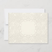 Art Deco Nouveau Gatsby Style Gold an Spitzen Look RSVP Karte (Rückseite)