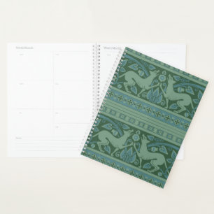 Art Deco Nouveau Hund Natur Tier Muster Planer