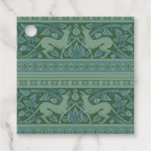 Art Deco Nouveau Hund Natur Tiermuster Geschenkanhänger (Vorderseite)