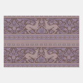 Art Deco Nouveau Hund Natur Tiermuster Geschenkpapier Set (Vorderseite 2)