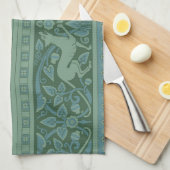 Art Deco Nouveau Hund Natur Tiermuster Geschirrtuch (Viertel Falte)