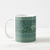 Art Deco Nouveau Hund Natur Tiermuster Kaffeetasse (Links)