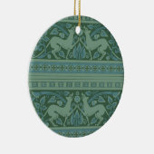 Art Deco Nouveau Hund Natur Tiermuster Keramik Ornament (Rechts)