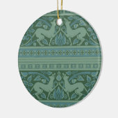 Art Deco Nouveau Hund Natur Tiermuster Keramik Ornament (Links)