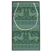 Art Deco Nouveau Hund Natur Tiermuster Kleine Geschenktüte (Rückseite)