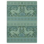 Art Deco Nouveau Hund Natur Tiermuster Klemmbrett (Rückseite)