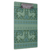 Art Deco Nouveau Hund Natur Tiermuster Klemmbrett (Rechts)