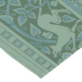 Art Deco Nouveau Hund Natur Tiermuster Kurzer Tischläufer (Ecke)