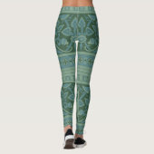 Art Deco Nouveau Hund Natur Tiermuster Leggings (Rückseite)