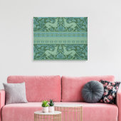 Art Deco Nouveau Hund Natur Tiermuster Leinwanddruck (Insitu (Wohnzimmer))
