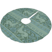 Art Deco Nouveau Hund Natur Tiermuster Polyester Weihnachtsbaumdecke (Schrägansicht)