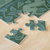 Art Deco Nouveau Hund Natur Tiermuster Puzzle (Seite)