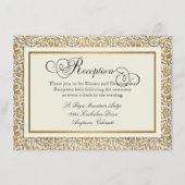 Art Deco Nouveau Imitate Gold Flora Damaskus Begleitkarte (Vorderseite)