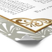 Art Deco Nouveau Modern Fan Muschel Muster Poster (Ecke)