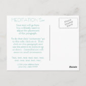 Art Deco Nouveau Peacock Feather Modernes Business Postkarte (Rückseite)