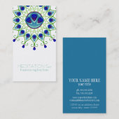 Art Deco Nouveau Peacock Feather Modernes Business Visitenkarte (Vorne/Hinten)