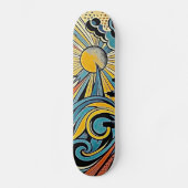 Art Deco Ocean Dreams Skateboard (Vorderseite)
