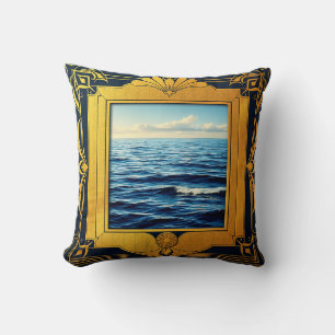 Art Deco Ocean Serenity Kissen