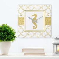 Art Deco Ocean Wave Gold Seepferd Beach House