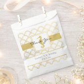 Art Deco Ocean Wave Patten Gold Glitzer Seepferd Geschenktütchen (Ausgeschnitten)