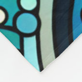 Art Deco Ocean Waves Fleecedecke (Ecke)