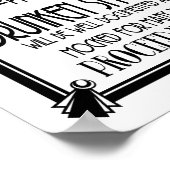 Art Deco Öffnen Bar B/G Farbänderung Poster (Ecke)