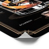 Art Deco Old Fashioned Cocktail Wall Poster (Ecke)