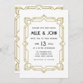 Art Deco, Old Hollywood, 1920's Einladung (Vorne/Hinten)