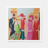 Art Déco - Ölgemälde Serviette (Vorderseite)