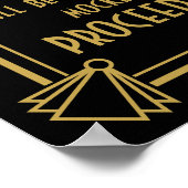 ART Deco Open Bar sign für Gatsby Party der 20er J Poster (Ecke)