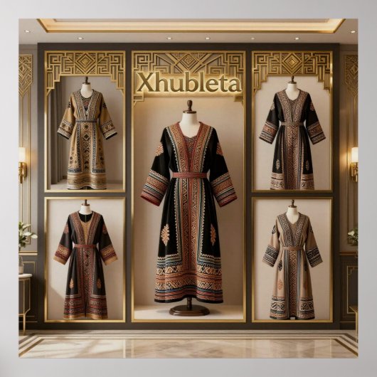 Art Deco Opulence GeometricPatternsVIIIHER_XHU_001 Poster (Vorne)