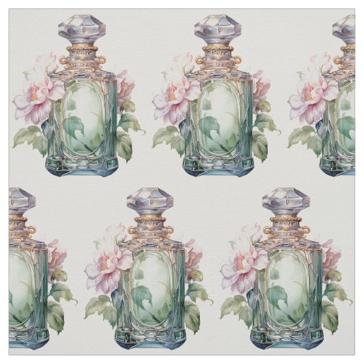 Art Deco Opulence Parfüm Flasche Grün Stoff (Muster)