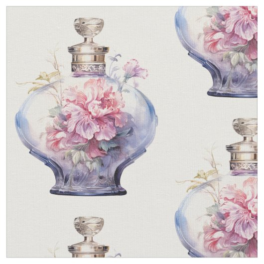 Art Deco Opulence Parfüm Flasche pink Stoff (Nahaufnahme)