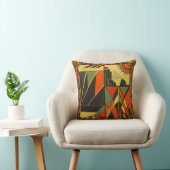 Art Deco Orange Cushion Kissen (Stuhl )
