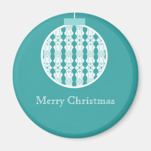 Art Deco Ornament Holiday Magnet, Aquamarin Magnet