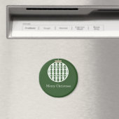 Art Deco Ornament Holiday Magnet, Holly Green Magnet (In Situ (Geschirrspüler))