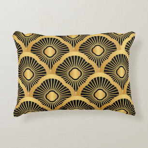 Art Deco Ornament: Nahtloses Vintages Muster Dekokissen