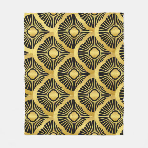 Art Deco Ornament: Nahtloses Vintages Muster Fleecedecke