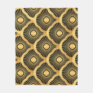 Art Deco Ornament: Nahtloses Vintages Muster Fleecedecke