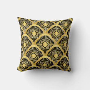 Art Deco Ornament: Nahtloses Vintages Muster Kissen