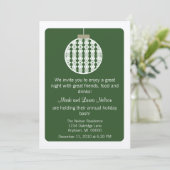 Art Deco Ornament Weihnachtsfest Party Einladung, Einladung (Stehend Vorderseite)