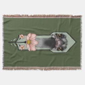 Art Deco Ostrich Blume Green Decke (Vorderseite)